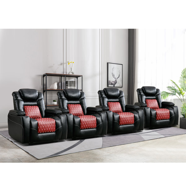 Wildon Home?? Super Soft Living Room Home Theater Seating Sofa(Set Of 4